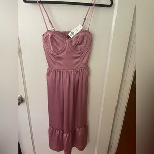 Abercrombie & Fitch Corset Silk Midi Dress never worn